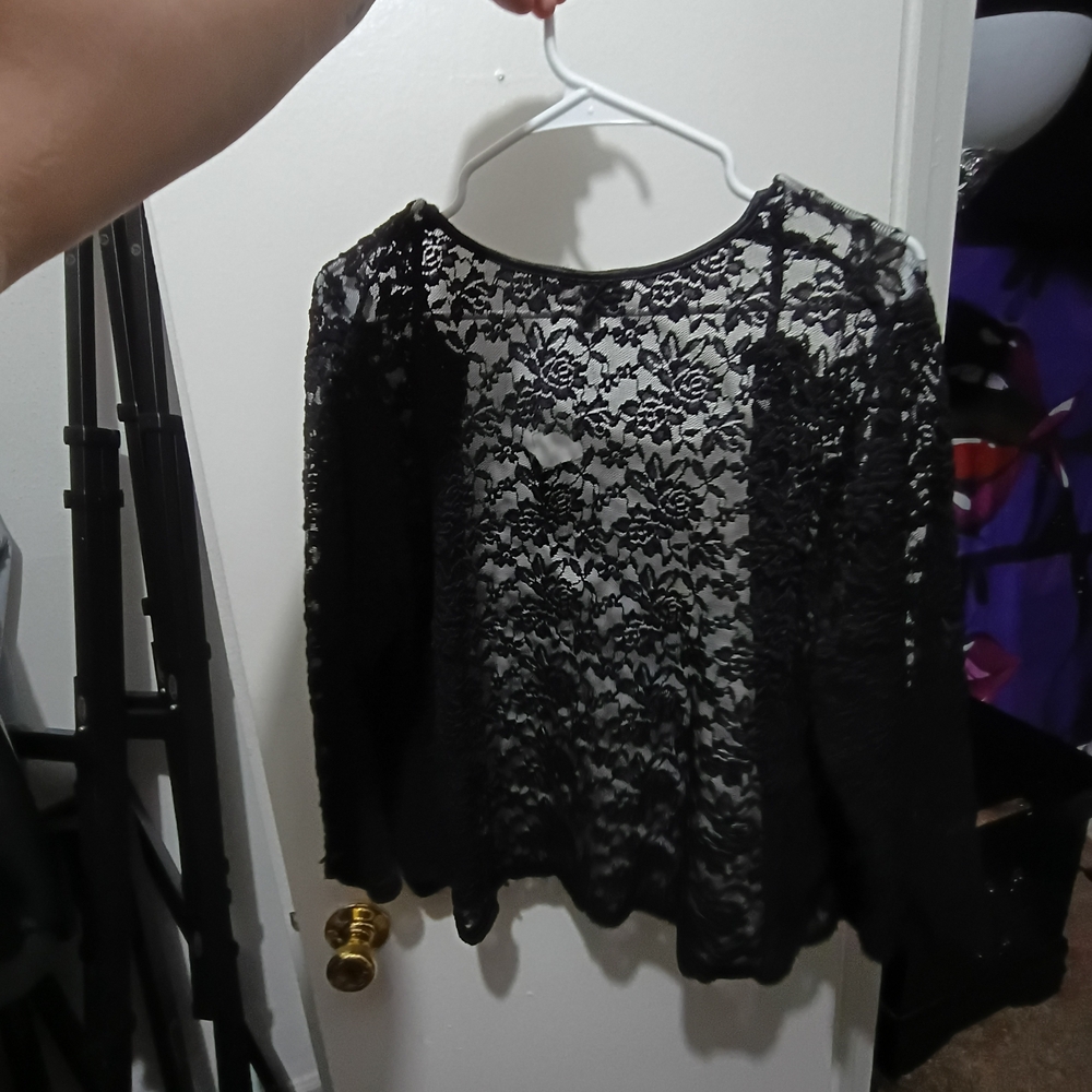 Elegant Black Lace Top